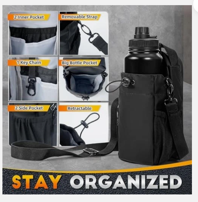 Magnetic Bottle Bag For Gym Fitness Traveling Portable