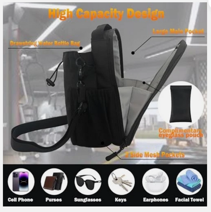 Magnetic Bottle Bag For Gym Fitness Traveling Portable