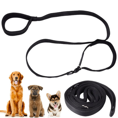 Retractable Reflective Dual Pet Leash Lead 360° Swivel Double Dog Walking Leash